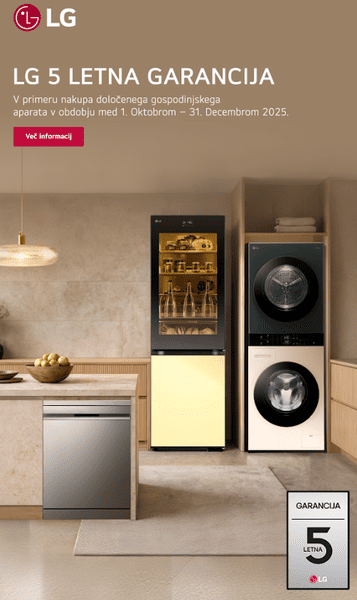 LG 5 let garancije na gospodinjske aparate!