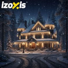 Izoksis Zunanje novoletne lučke zavesa 500 LED toplo bela 8 funkcij 22,5m