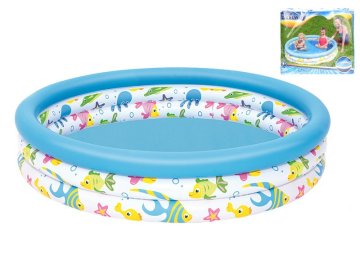 Bestway Napihljiv bazen 122x25 cm 3 komore 140 L
