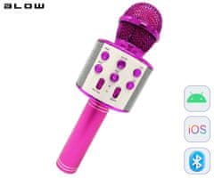 Blow PRM402 KARAOKE mikrofon z zvočnikom, 5W, brezžični, BT, Android + iOS, roza - rabljeno