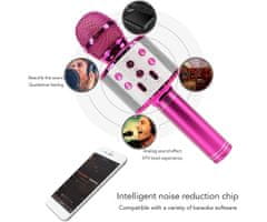 Blow PRM402 KARAOKE mikrofon z zvočnikom, 5W, brezžični, BT, Android + iOS, roza - rabljeno