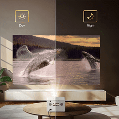 Byintek PLATO T5 MAX prenosni LED projektor, GoogleTV, WIFI 6, Bluetooth, 1000 ANSI lumnov, STEREO zvočniki, samodejni fokus, deljenje zaslona, max 4K UHD