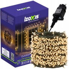 Izoksis Zunanje novoletne lučke veriga 500 LED toplo bela 8 funkcij 35m
