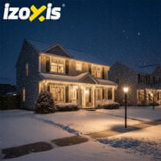 Izoksis Zunanje novoletne lučke zavesa 300 LED toplo bela 8 funkcij 15m
