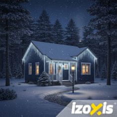 Izoksis Zunanje novoletne lučke zavesa 300 LED hladno bela 8 funkcij 15m
