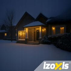 Izoksis Zunanje novoletne lučke zavesa 100 LED toplo bela 8 funkcij 4m
