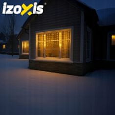 Izoksis Zunanje novoletne lučke zavesa 100 LED toplo bela 8 funkcij 4m