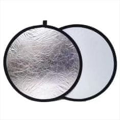 Symfony Odsevna plošča 2v1, 60 cm, bela/srebrna