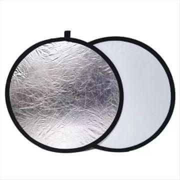 Symfony Odsevna plošča 2v1, 60 cm, bela/srebrna