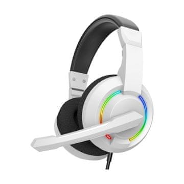 Baracuda slušalke+mikrofon bele gaming BGH-021 HYDRA-W