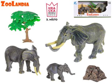 Slon Zoolandia z dojenčki in dodatki