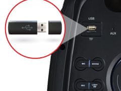 Manta SPK0802B120 ATTIS prenosni KARAOKE zvočnik, črni, polnilna baterija, RGB LED osvetlitev