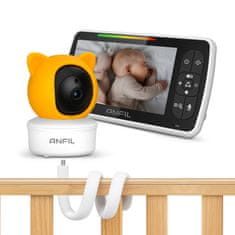 ANFIL Pametni otroški monitor / otroška varuška: Dvosmerni zvok, nočni vid – Varen sistem za spremljanje dojenčka z VOX načinom