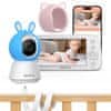 ANFIL ANFIL Otroški Video Monitor s Kamero – 5" Zaslon, Nočni Vid, Dvosmerni Zvok, Senzor Temperature, VOX Način, Kamera za Nadzor Dojenčka brez WiFi, Brezžična Notranja Kamera, Baby Monitor
