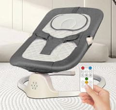 Tavalax AI pametna otroška električna gugalnica – tiho guganje, daljinsko upravljanje in glasba Bluetooth