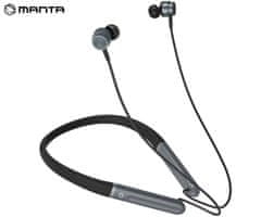 Manta MNH02 OLYMPIC II brezžične ušesne slušalke, Bluetooth 5.3, črno-sive