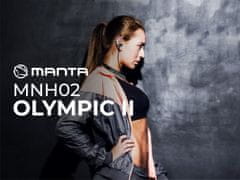 Manta MNH02 OLYMPIC II brezžične ušesne slušalke, Bluetooth 5.3, črno-sive