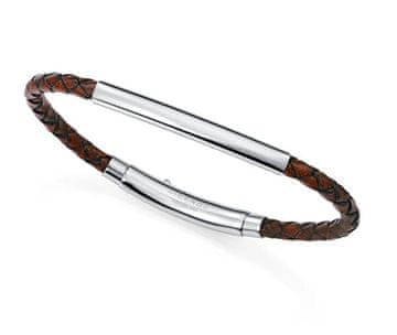 Viceroy Rjava usnjena zapestnica za moške Magnum 15163P01011