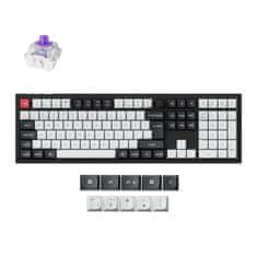 Keychron Q6 HE brezžična mehanska tipkovnica, Gateron nebula magnetna stikala, RGB, črna (Q6H-M1-UK)