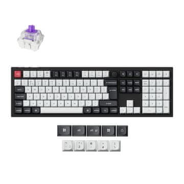 Keychron Q6 HE brezžična mehanska tipkovnica, Gateron nebula magnetna stikala, RGB, SLO, črna (Q6H-M1-UK)