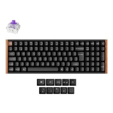 Keychron K4 HE brezžična mehanska tipkovnica, aluminij, Gateron nebula magnetna stikala, RGB, SLO, črna (K4H-F1-UK)