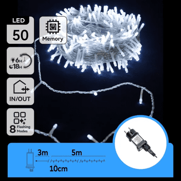 Aigostar LED svetlobna veriga hladno bela 5m IP44
