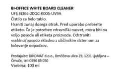 Bi-Office Komplet za belo tablo osnovni sprej, gobica, 4 markerji