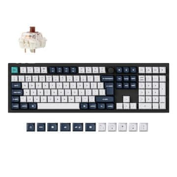 Keychron Q6 Max brezžična mehanska tipkovnica, Gateron Jupiter rjava stikala, RGB, SLO, črna (Q6M-M3-UK)