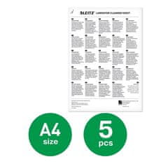 Čistilni listi za laminatorje Leitz, A4, 5 listov