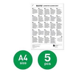 Čistilni listi za laminatorje Leitz, A4, 5 listov