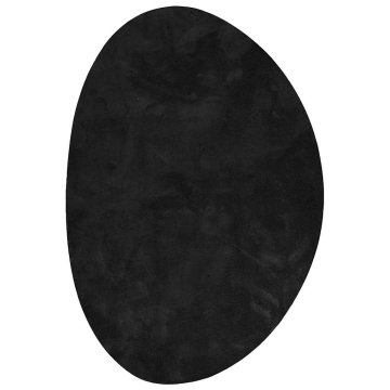 Vidaxl Preproga HUARTE Črna 160 x 230 cm Poliester