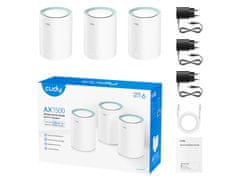 Cudy M1500 dostopna točka, AX1500 Gigabit Wi-Fi 6, Mesh sistem, 3kos
