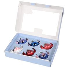 Disney DISNEY Stitch SET božičnih okraskov za drevesce, NELOMLJIVI, PLASTIČNI božični okraski, SET 6 kosov