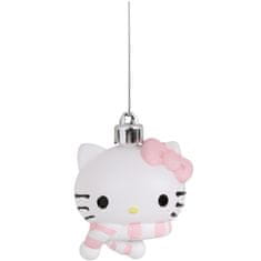 HELLO KITTY Hello Kitty SET božičnih okraskov za drevesce, NELOMLJIVI, PLASTIČNI božični okraski za drevesce, SET 6 kosov