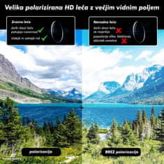 FREEMOVE Polarizacijska športna sončna očala FLOW črna/modra, zmanjšujejo bleščanje in nudijo popolno 100% UV400 zaščito, popolna izbira za tek, kolesarstvo, pohodništvo ter ostale outdoor športe