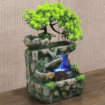 Smania Namizna LED fontana z mlinskim kolesom DreamMill | Namizni vodnjak | Sproščujoča dekoracija za dom