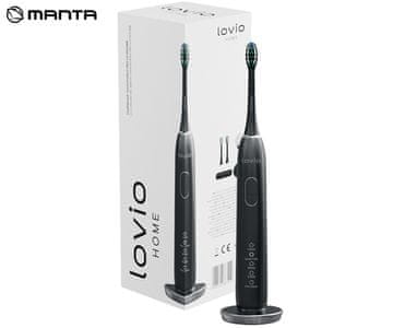 Manta Lovio SonicProtect PRO sonična električna zobna ščetka, 5 nastavkov, 5 načinov, črna (Carbon Black)