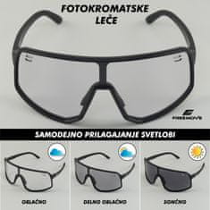 FREEMOVE Kolesarska očala športna fotokromatska BLAZE črna/foto, samodejno prilagajanje svetlobi, nudijo popolno 100% UV400 zaščito, idealna za kolo MTB, gorsko kolesarjenje, tek, pohodništvo ...