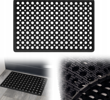 Korbi Gumijasta vhodna brisača z rampo – zunanja zaščitna podloga 60x90 cm