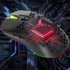 EVEON BM-800 RGB brezžična gaming miška, črna
