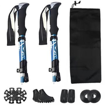 MG Nordic Walking pohodne palice 34 -127 cm, modre