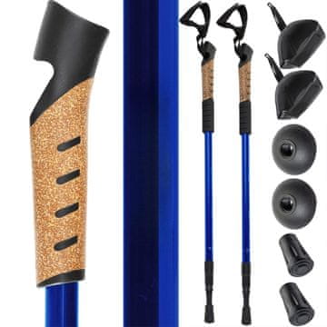MG Nordic Walking pohodne palice 63 -135 cm, modre