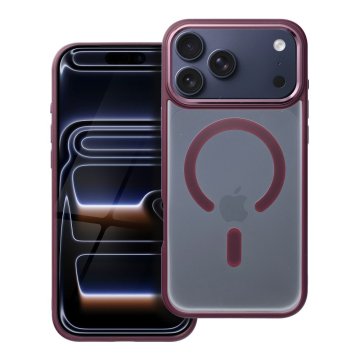 OEM MATTE MAG COVER ovitek, združljiv z MagSafe za iPhone 17 Pro Max, rdeč