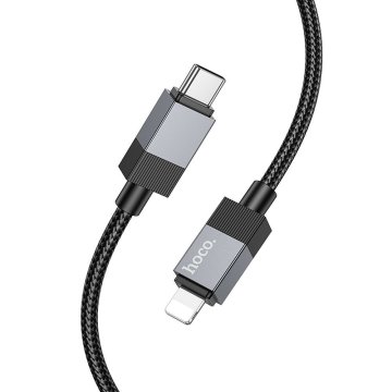 Hoco Hoco PD 27W USB C na Lightning kabel, 1 m, X110, črn