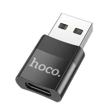 Hoco Hoco UA17 črn USB A na USB C OTG adapter