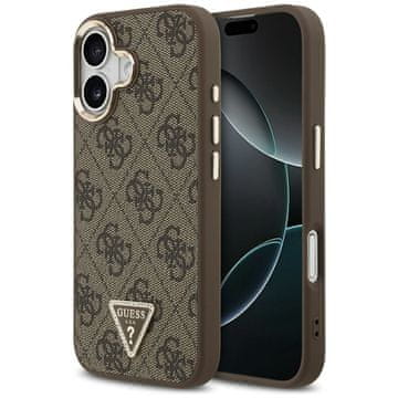 Guess GUESS etui za IPHONE 17, združljiv z MagSafe GUHMP17SP4GTDGMW (4G PU z logotipom trikotnika) zlato rjava
