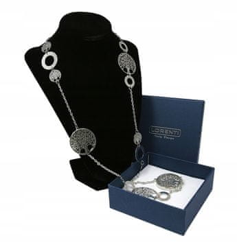 shumee DOLGA SREBRNA OGRLICA Z ODPRTIM ROBOM V ŠKATLICI