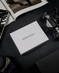 shumee Bogato opremljena moška denarnica iz naravnega zrnatega usnja RFID - Rovicky