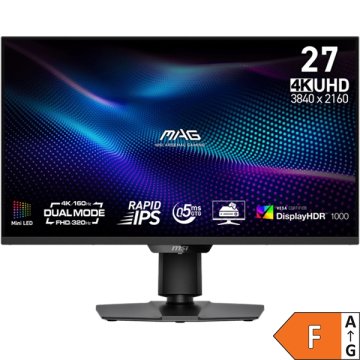 MSI Zaslon MAG 274UPDF E16M / 27" / UHD / Rapid IPS / 160Hz / 0.5ms (GtG) / črn - nastavljiv po višini - PD 15W