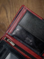 shumee Dvobarvna moška denarnica iz pravega usnja brez zaponke - Rovicky